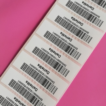 Serial number barcode label
