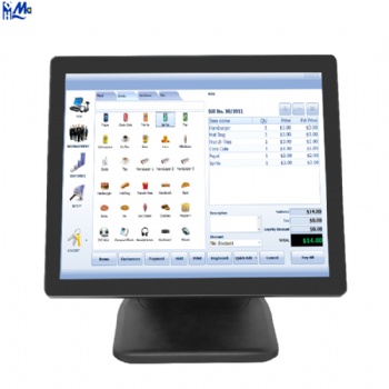 15 inch Touch Screen Gas Station POS System Dual Screen Wifi POS Machine