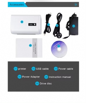 100*150mm Express Waybill Label Printer Sticker usb+Bluetooth Thermal Barcode Printer