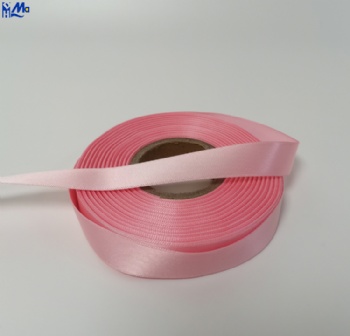 Pink Color Printed Satin Ribbon