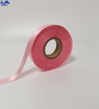 Pink Color Printed Satin Ribbon