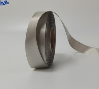 Blank Grey Satin wash Care Label Roll