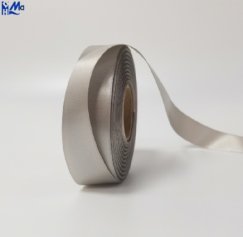 Blank Grey Satin wash Care Label Roll