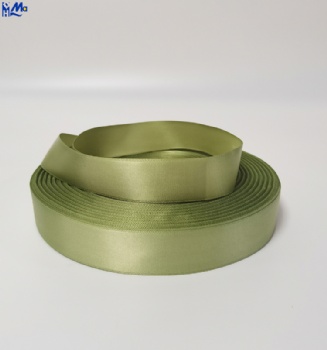 Green Woven Edge Satin Material x 200 Meters