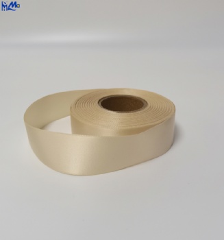 Light Gold Woven Edge Satin Material x 200 Meters