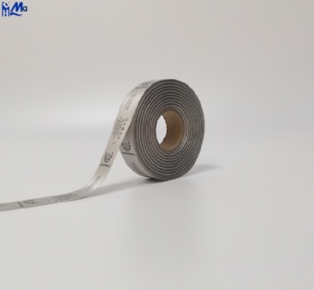 Dark Deep Grey Satin wash Care Label Roll