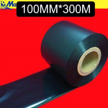 Black Thermal Transfer Barcode Printer Ribbon 110mmx300m TTR Transfer Wax Resin Ribbon