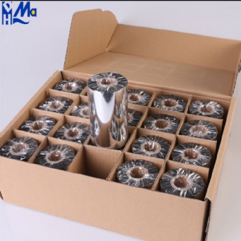 Custom TTR black Wax Resin ribbon 100mm*300m Wax Resin Barcode Printer Thermal Transfer Ribbon