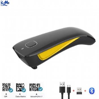 Fast Mini Type-C Bule tooth & 2.4G Wireless Barcode Scanner 1D 2D Blue tooth