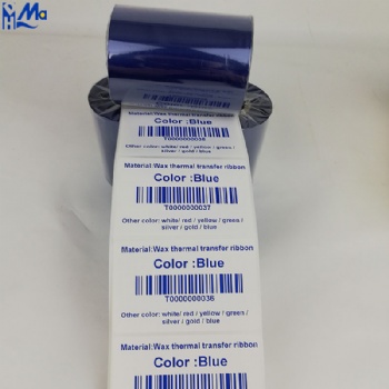 Blue Color thermal transfer ribbon barcode label printing suitable for label printer ribbon