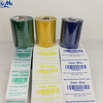 Color thermal transfer color wash resin printer ribbon