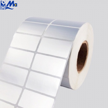 Matte Silver Blank Pet Adhesive Label Paper Gloss Finished Dumb Silver Sticker Rolls