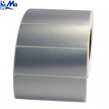 Waterproof Matte Silver Blank Pet PVC Adhesive Barcode Stickers Thermal Transfer Polyester Glossy Label