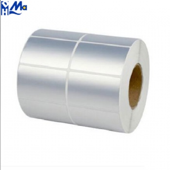 Matte Silver Blank Pet Adhesive Label Paper Gloss Finished Dumb Silver Sticker Rolls