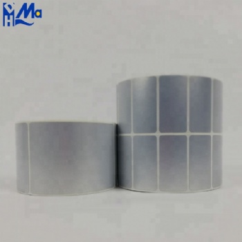 Printed Silver PET Waterproof Roll Lithium Battery Label Tags Cable Organizers Stickers Shipping Seal Labels