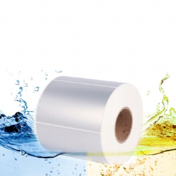 Custom waterproof matte silver glossy adhesive scale sticker barcode printer sticker thermal transfer PET label roll