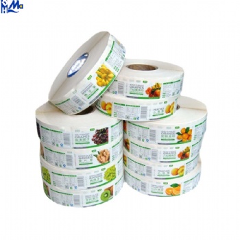 Custom Waterproof Adhesive Sticker Labels Bottled Fruit Label CMYK Printing Plastic Roll Label