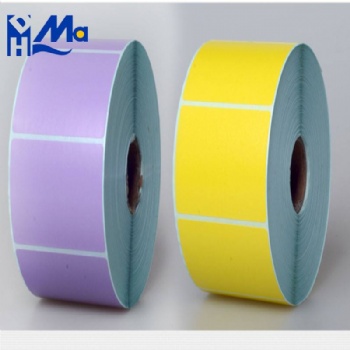 Custom Printing Round Direct Thermal Labels Blank Color Coding Dot Stickers Colored Thermal Paper Sticker Roll