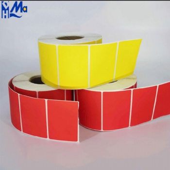 Custom Self Adhesive Colored Circle Direct Thermal Sticker Label Round Thermal Label Roll