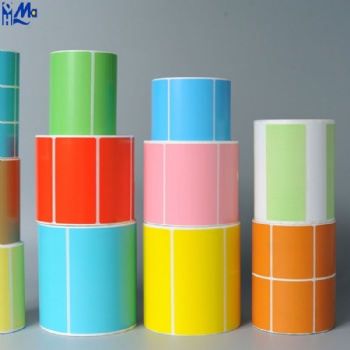 Custom Printing Round Direct Thermal Labels Blank Color Coding Dot Stickers Colored Paper Sticker Roll