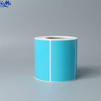 Self adhesive waterproof 2 inches colored circular thermal label roll customized 1 inch colored round thermal label sticker
