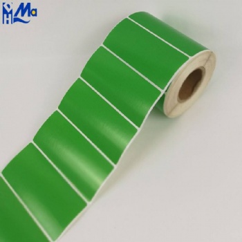 Custom Self Adhesive Colored Circle Direct Thermal Sticker Label Round Thermal Label Roll Compatible with pink thermal printer