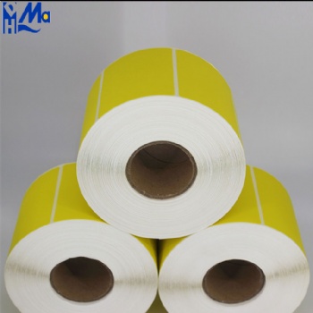 Custom Self Adhesive Colored Circle Direct Thermal Sticker Label Round Thermal Label Roll Compatible with pink thermal printer