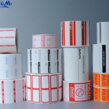 Custom Printed Self Adhesive Vinyl Label Logo Transfer Sticker Thermal Printer Sticker Paper Sticker