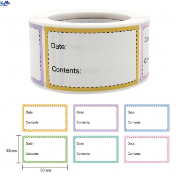 Custom printing blank round labels thermal labeles rolls cosmetics label printing and packaging