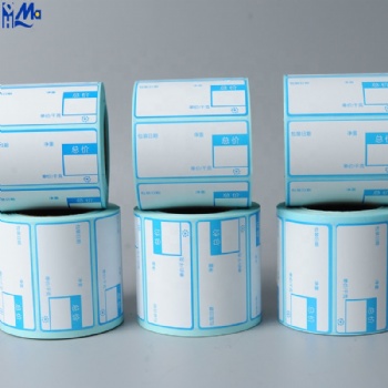 custom printing thermal roll self adhesive packaging barcode printed sticker label