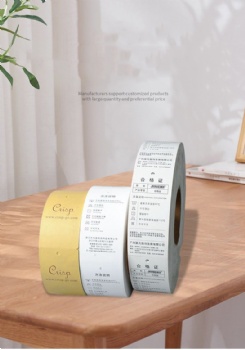 Blank Cardboard Printable Clothing Tag Label Roll Customized Price Hang Paper Tag For Crafts Garment Barcode In Roll With Hole