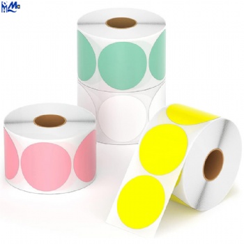 High Guality Color Round Thermal Label Roll Self Adhesive Printable Thermal Paper
