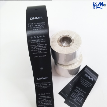 Printed Fabric Clothing Garment Satin Polyester Wash Care Label Sticker Ribbon