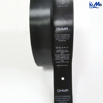 Printed Fabric Clothing Garment Satin Polyester Wash Care Label Sticker Ribbon