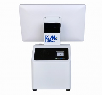 C22 15 Inch Capacitive Touch Dual Screen Restaurant Cash Register Machine Win10 Android Supermarket Pos System with NFC
