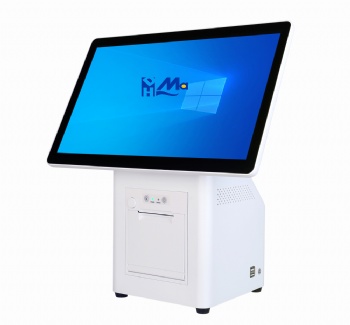 C22 15 Inch Capacitive Touch Dual Screen Restaurant Cash Register Machine Win10 Android Supermarket Pos System with NFC