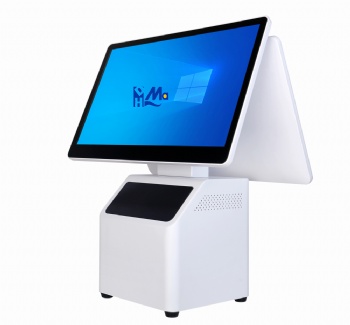 14Inch Windows / Android Dual Screen Pos Systems Cash Register All in One Touch Screen System for Supermarket Restaurant Retail C22