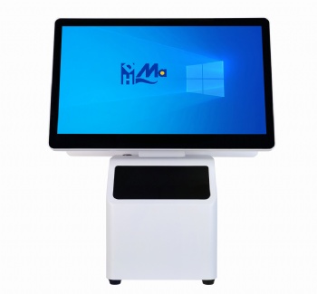 14Inch Windows / Android Dual Screen Pos Systems Cash Register All in One Touch Screen System for Supermarket Restaurant Retail C22