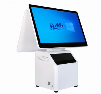 14Inch Windows / Android Dual Screen Pos Systems Cash Register All in One Touch Screen System for Supermarket Restaurant Retail C22