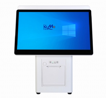 14Inch Windows / Android Dual Screen Pos Systems Cash Register All in One Touch Screen System for Supermarket Restaurant Retail C22