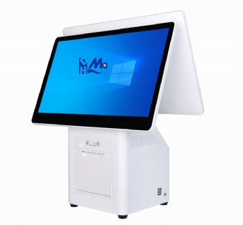 14Inch Windows / Android Dual Screen Pos Systems Cash Register All in One Touch Screen System for Supermarket Restaurant Retail C22