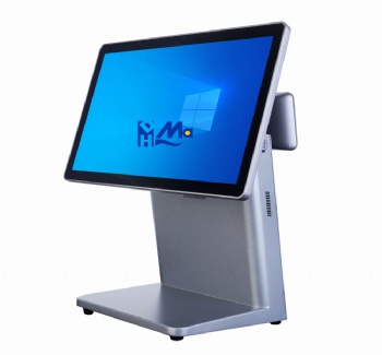 All in One 15 Inch Windows 10 Android Payment Terminal Touch Cash Register Square Pos Systems Machine With Qr Scanner