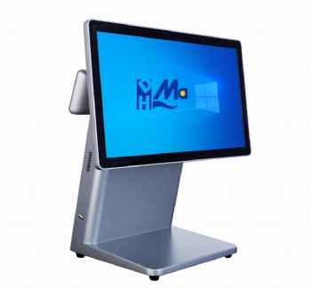 All in One 15 Inch Windows 10 Android Payment Terminal Touch Cash Register Square Pos Systems Machine With Qr Scanner