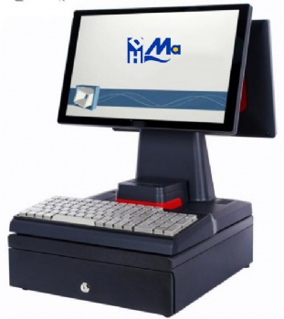 Touch POS Full Billing System POS Cash Register with Keyboard and Cash Drawer Intelliengent POS System for Supermarket H600