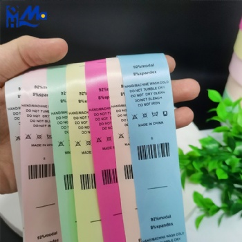 Printed Clothing Polyester Fabric Tag Cotton Instruction Satin Wash Care Label